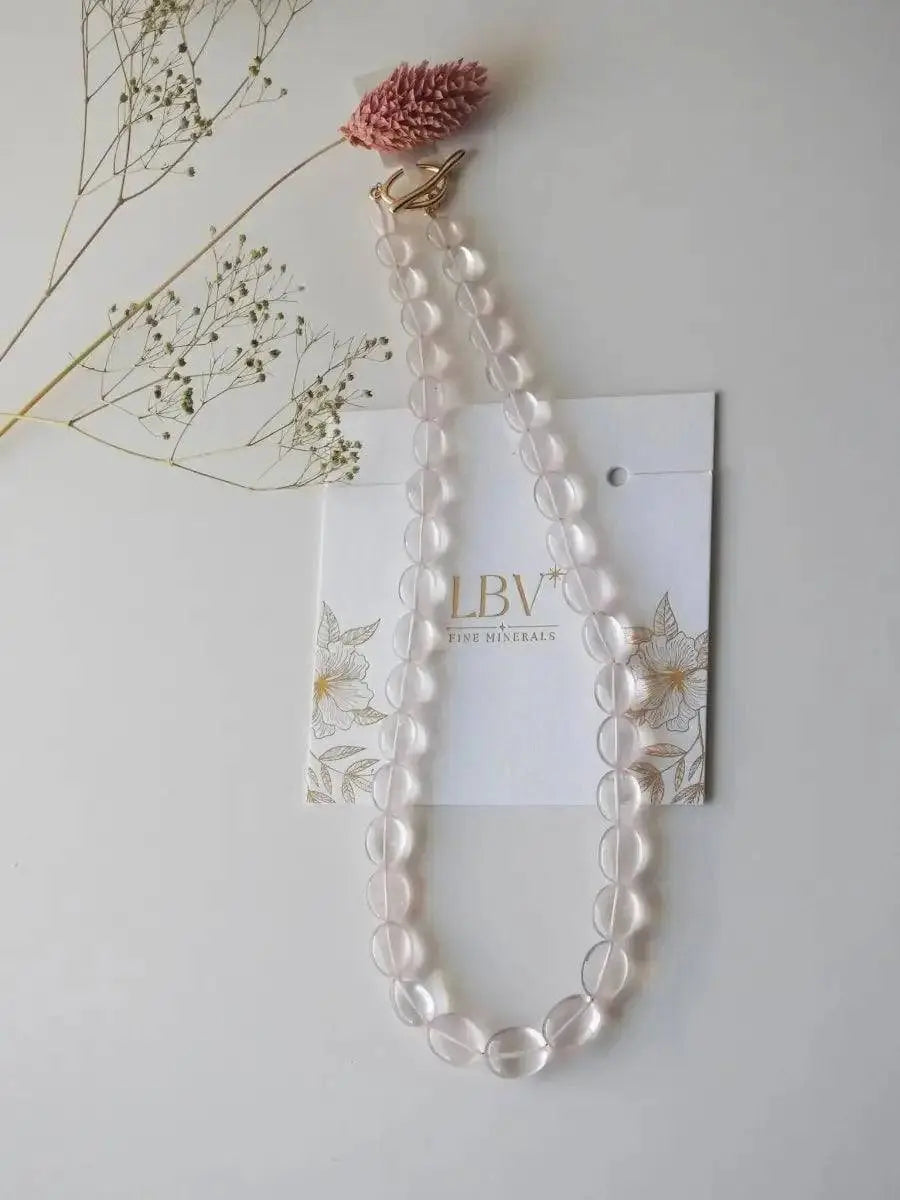 Rose Radiance Rivière Necklace - Rose Quartz Jewelry view 4
